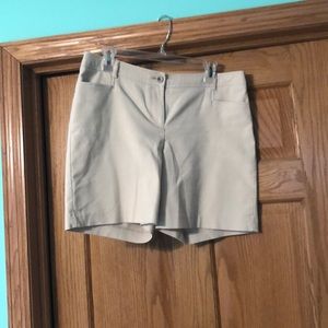 Woman’s tan shorts
